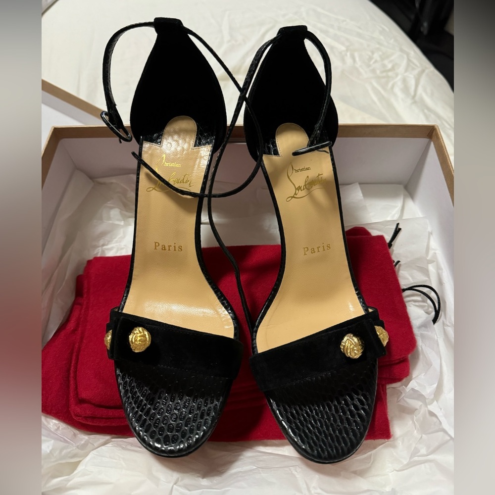 CHRISTIAN LOUBOUTIN Stanisandal 100
VV/Calf Jurassic Black